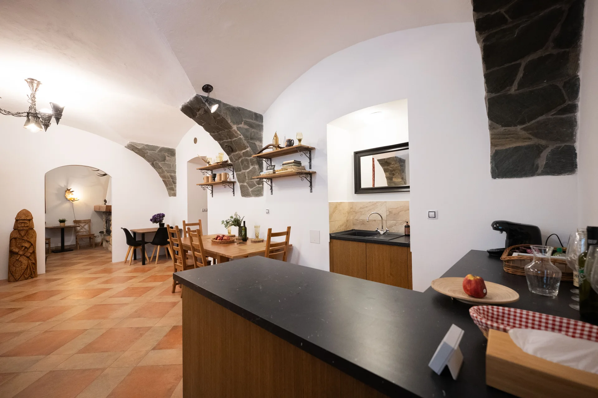 Kitchen and shared living space